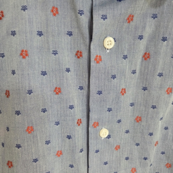 Ben Sherman Blue and Red Casual Button Down Shirt Size L - Picture 3 of 6